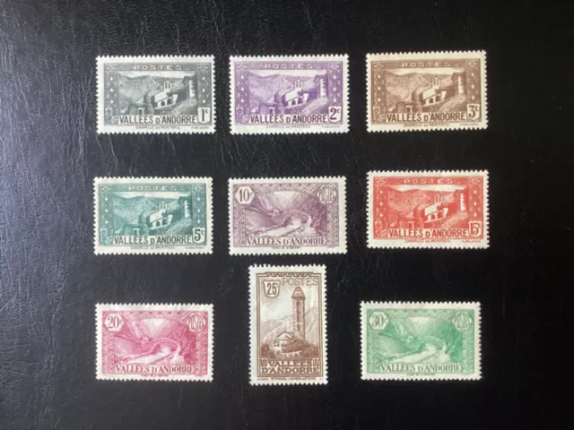 Timbres d'Andorre n°24 à 32 neufs*