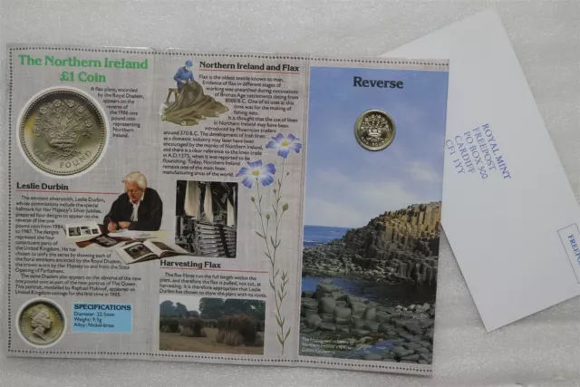 Uk Gb 1 Pound 1986 Northern Ireland Royal Mint Pack B47 #30Bx13
