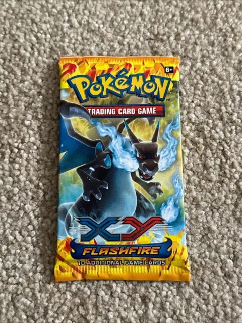 1x Pokemon TCG 2014 XY Flashfire Booster Pack - Mega Charizard Artwork SEALED!