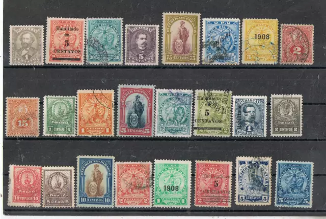 PARAGUAY - Lot of old stamps. MINT and USED