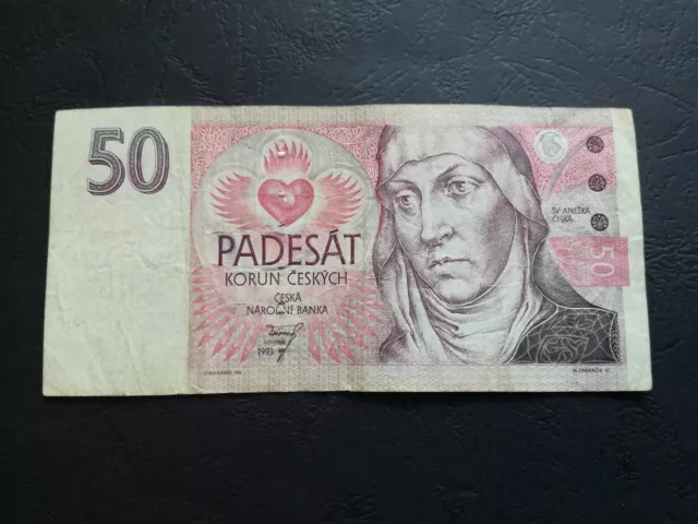 CZECHOSLOVAKIA 50 Korun Banknote 1993