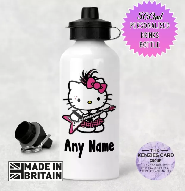 Personalised Hello Kitty Kids Sports Water Bottle Stitch Bottle V2