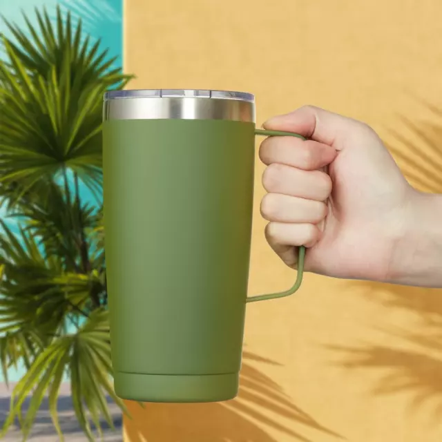 CIVAGO 20 oz Tumbler Mug with Lid and Straw, Insulated Travel Coffee Mug with 3