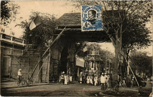 CPA AK VIETNAM Cochinchina SAIGON Procession of the Divinity of the Chetty (257019)