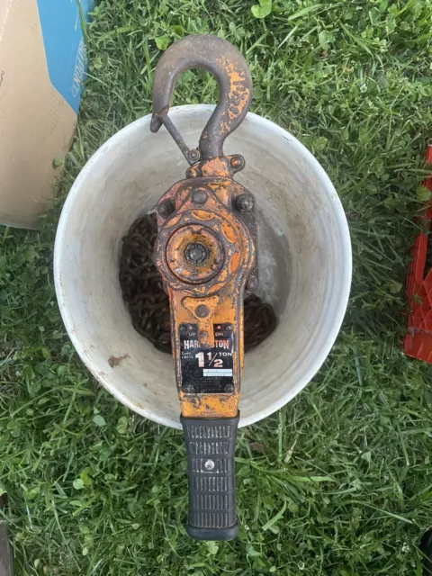 Harrington Leaver Chain Hoist Come Along LB015 1-1/2 1.5 Ton 3000lb 10' chain Harrington Leaver Chain Hoist Come Along LB015 1-1/2 1.5 Ton 3000lb 10' chain
