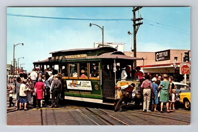 San Francisco CA-California, Cable Car Taylor and Bay Street, Vintage Postcard