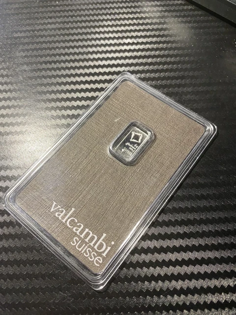 1 gram Platinum Bar - Valcambi- 999.5 Fine
