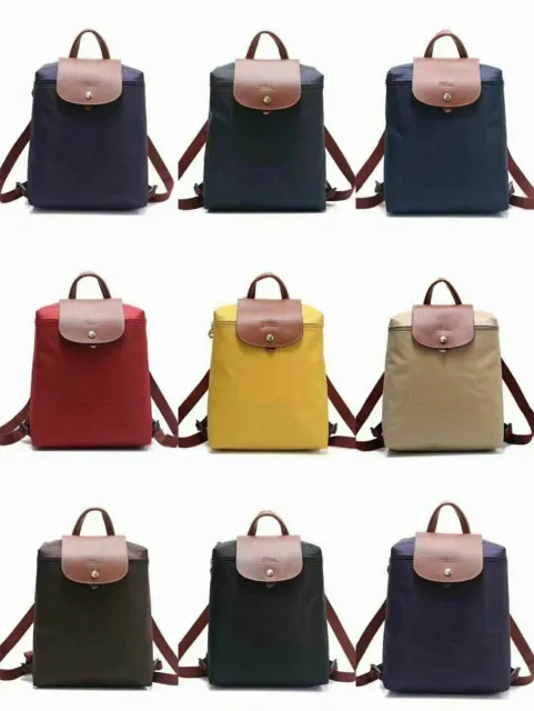 NEW Adjustable Longchamp Le Pliage 1699 Nylon Zipper Backpack Straps Bag Size L