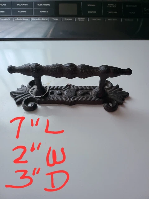 Cast Iron Door Handle Pull Gate Barn Black Handles Antique Style 7 Inch