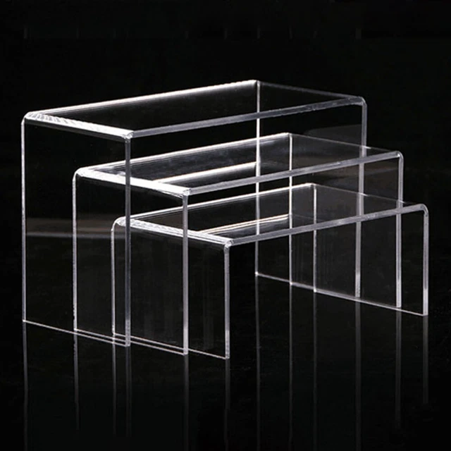 3 pz Organizer scaffali trasparenti alzate display