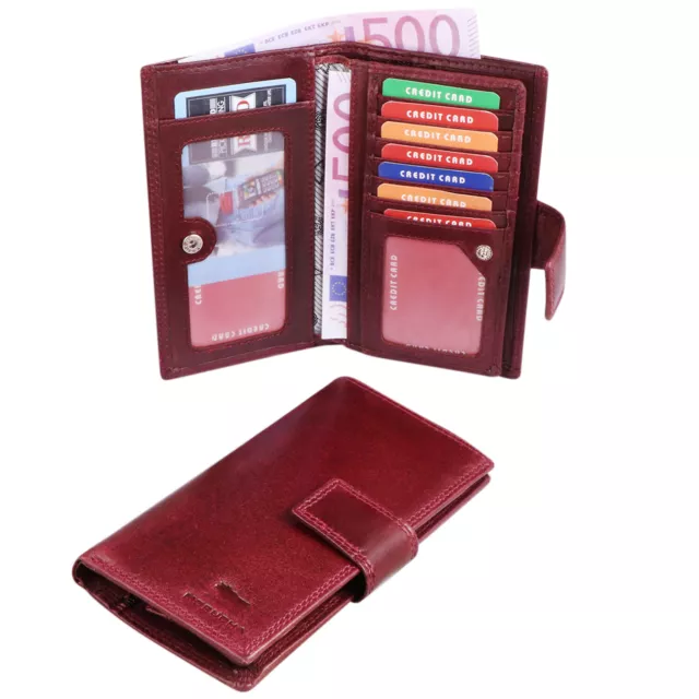 Portafoglio frizione MORUCHA per donna pelle blocco RFID porta carte ad alta capacità