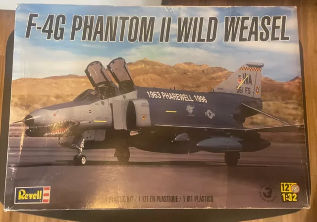 F-4G Phantom II Wild Weasel Model Fighter Jet Revell 1:32 Scale F-4G Phantom II Wild Weasel Model Fighter Jet Revell 1:32 Scale
