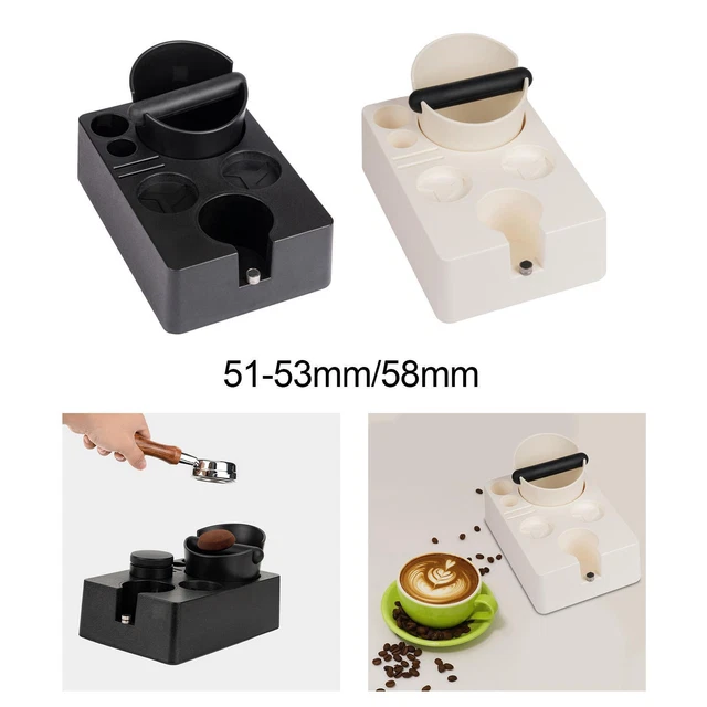 Station De Tassement Expresso Avec Rangement - Compatible 51/54/58 Mm - Blanc - ABS - 8