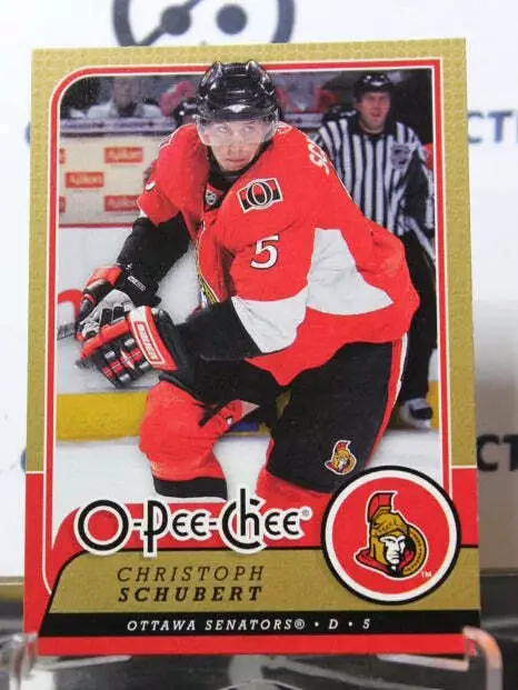 2008-09 O-Pee-Chee Christoph Schubert # 341 Ottawa Senators Nhl Hockey Card