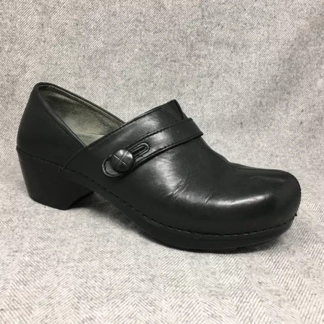 Dansko Solstice Clogs Loafers Shoes Womens Size 8.5-9 US 39 EU Black Leather