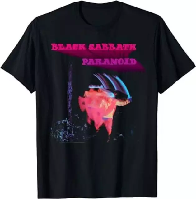 Black Sabbath: Paranoid Motion Trails Black T-shirt (Officially Licensed)