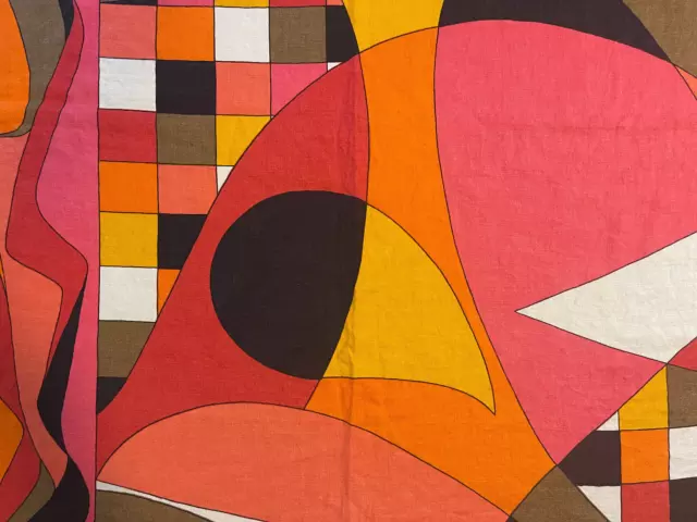 Vintage 60s 70s Mid Century Modern Emilio Pucci inspired PSYCHEDELIC Mod Fabric Vintage 60s 70s Mid Century Modern Emilio Pucci inspired PSYCHEDELIC Mod Fabric