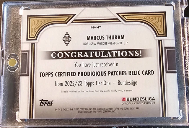 2022-23 CHROME BUNDESLIGA AUTO GOLD 42/50 [ MARCUS THURAM ] MÖNCHENGLADBACH | UK