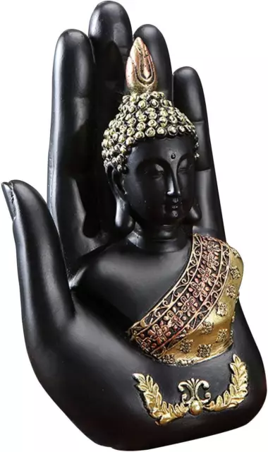 Resin Palm Buddha Statue，Buddha Sitting in Hand Statue,Meditating Thai Buddha...