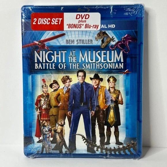 NIGHT AT THE Museum: Battle of the Smithsonian (Blu-ray + DVD) 2009 Ben ...