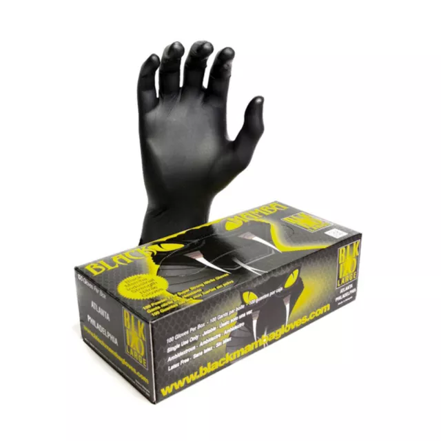 Black Mamba Nitrile Gloves BLK-120, 1 Case of 1000, Size Large
