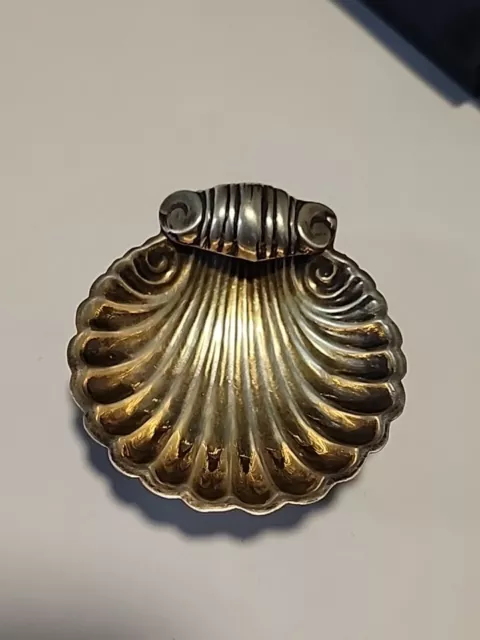 Vintage Sterling Silver Ornate Shell Candy Dish - Vintage Sterling Silver Shell
