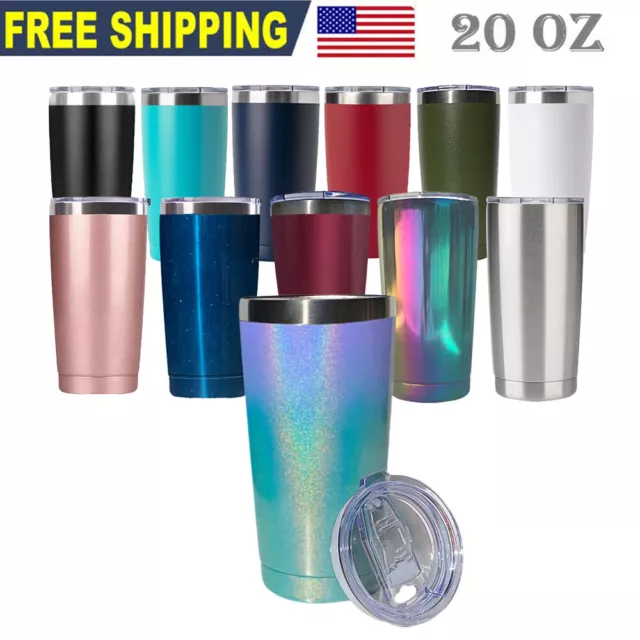 20oz Stainless Steel Tumbler Slider Lid Vacuum Insulated Travel Cup Coffee Mug