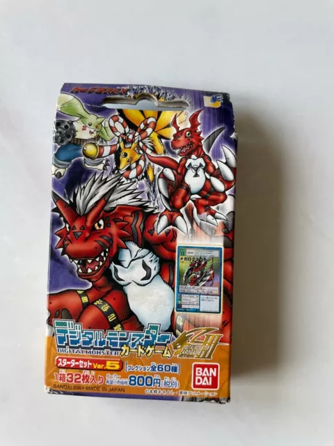Old Digimon Digital Monsters Starter 5 1 Box 32 cards Vintage Bandai Carddass