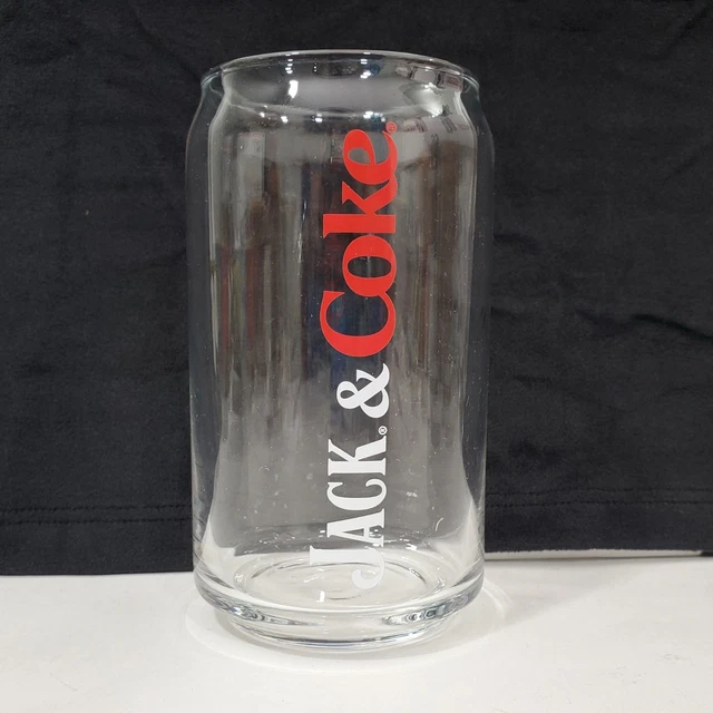 New JACK & COKE Glass Barware Jack Daniels and Coca Cola 16 oz Glass
