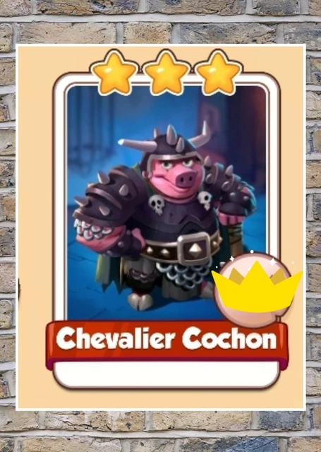 Lot De 5 Cartes Chevalier Cochon Coin Master - Occasion - Pour Jeu De Collection