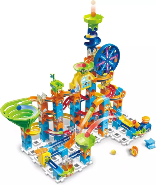 VTech Marble Rush Adventure Set | 10 Marbles | 128 Building Pieces | Multicolor