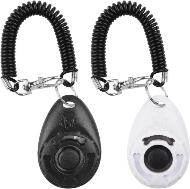 Clicker per Cani, [2 PCS] Clicker Con Cinturino Da Polso per Cane Gatto Cavallo