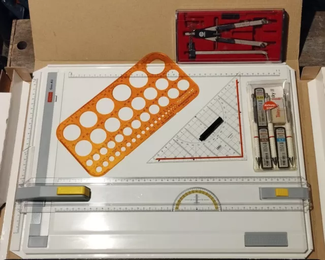 Aristo Geo A3 Board  Zeichenbrett,Zeichenplatte Mit diversen Zubehör