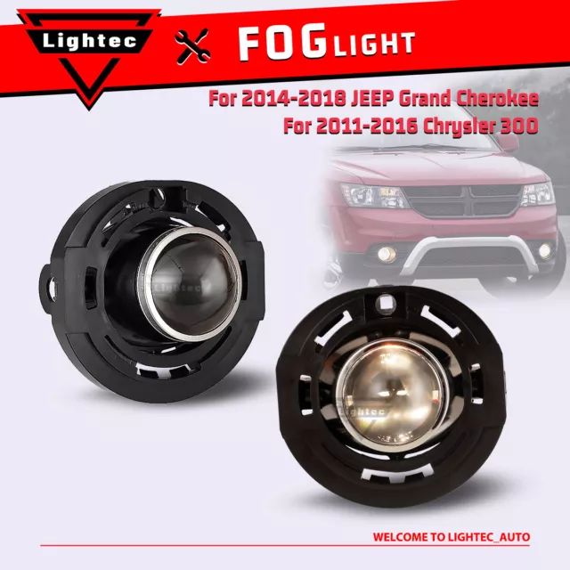 Fog Lights for 2014-2021 Jeep Grand Cherokee Driving Front Bumper Lamps Pair