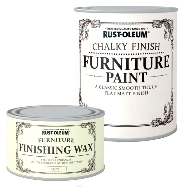 RUSTOLEUM CHALKY FINISH Wood Furniture Paint Smooth Matt Coating Water