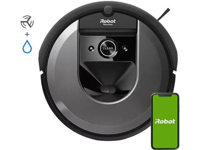 Robot aspirador - iRobot Roomba Combo i8, Robot aspirador y friegasuelos 2 en 1