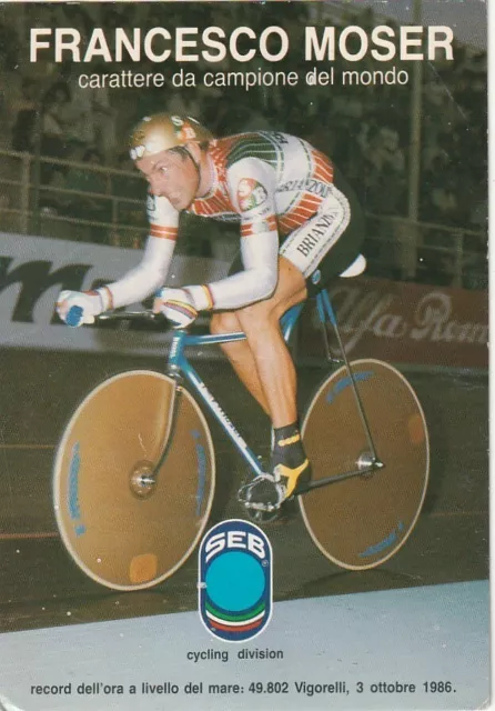 Sport Ciclismo Francesco Moser Record Dell'ora Vigorelli 3/10/1986