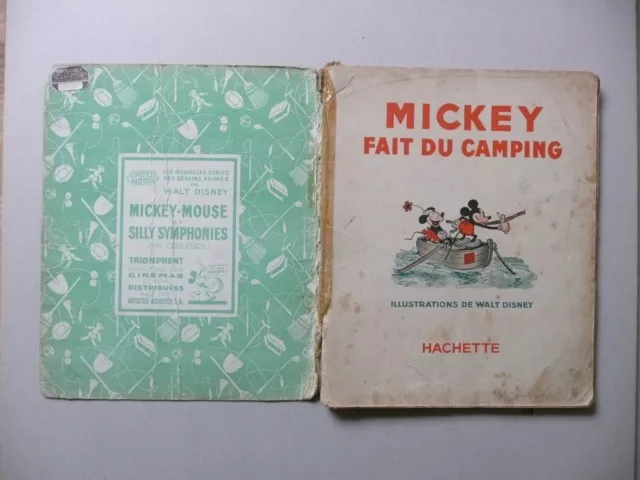 MICKEY FAIT DU CAMPING Edition Originale 1933 WALT DISNEY Hachette 2