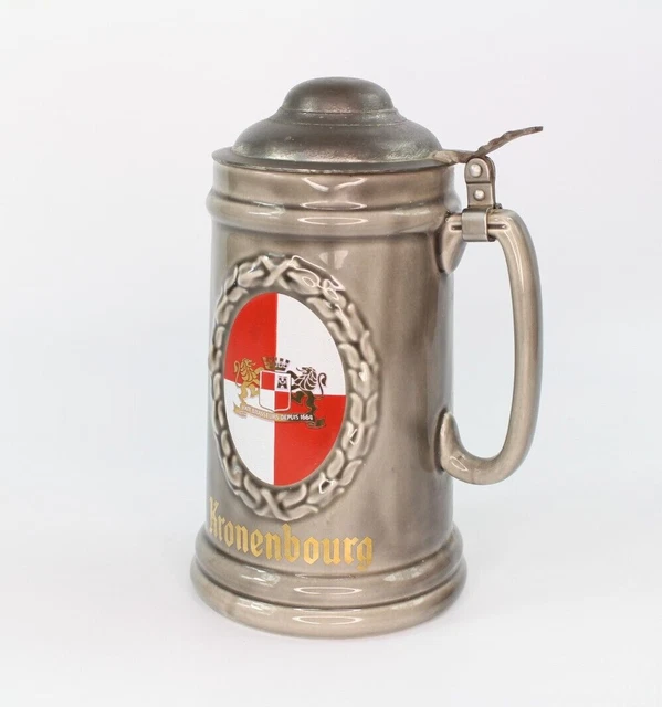 Kronnenbourg Ceramic Tankard with Lid