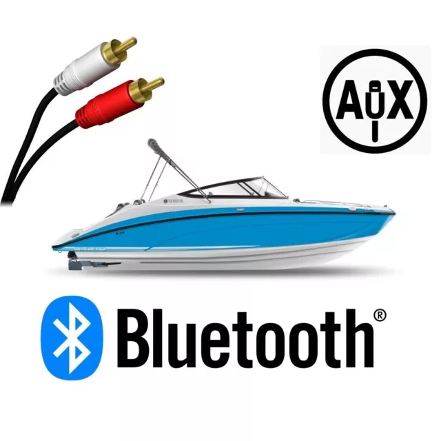 Autoradio Stéréo Bluetooth Étanche pour Moto, Bateau, Voiture