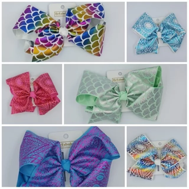 8 inch bow with alligator clip Grosgrain Ribbon Girls Hair accessories