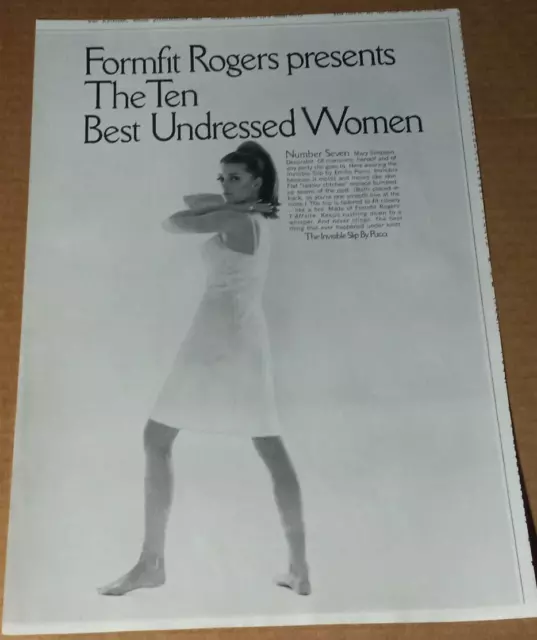The Summer Set Formfit Rogers Bra Girdle & Slip ad 1968 LK