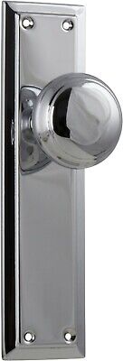 pair polished chrome richmond door handles,round knob with backplates,200 x 50mm