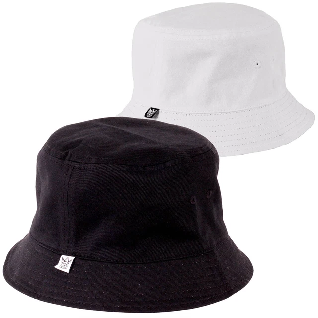 Black White Reversible Bucket Hat Cap NWT
