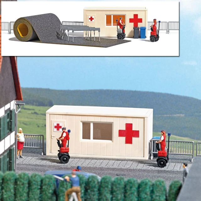 Kit Maquette Station-service à Monter - Échelle HO (1:87), En Carton Tâcheboard - Non Peint