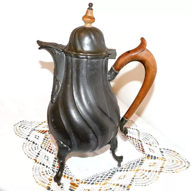 ANCIENNE VERSEUSE CAFETIERE THEIERE ETAIN XVIIIème EPOQUE LOUIS XV /NO ARGENT