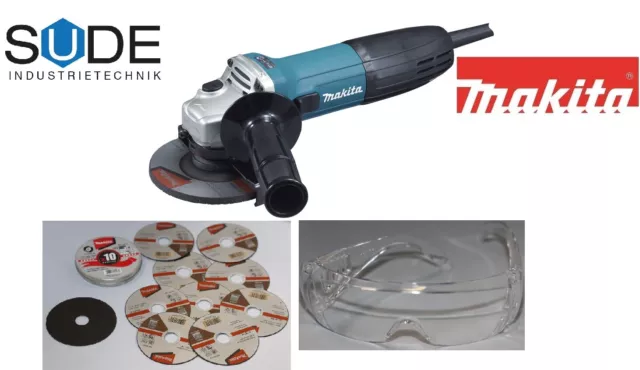 Set Cadeau GA4530R Makita 720W Meuleuse Angulaire 10 Disques de Coupe + Lunettes