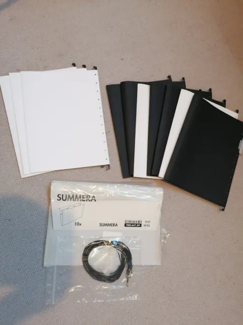 10 x Hängeregister Mappen Hefter Ikea Summera schwarz und weiß Neu und gebraucht