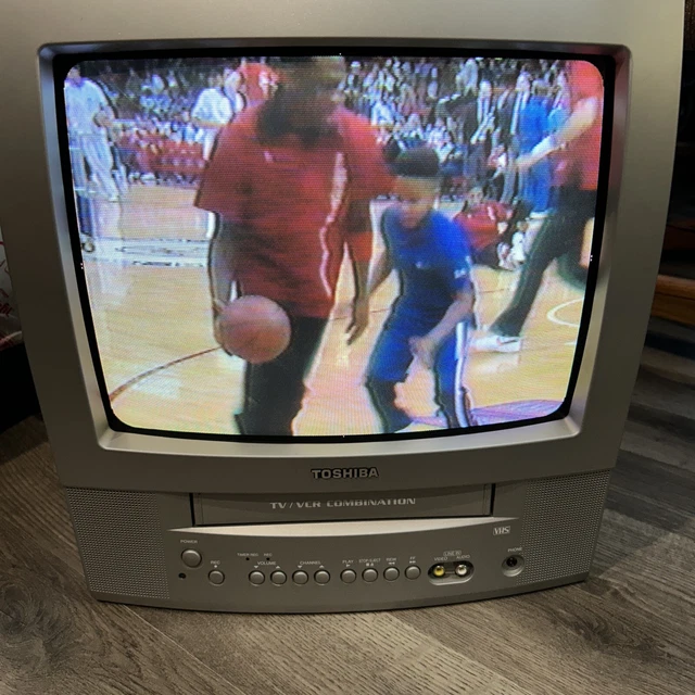 TOSHIBA MV13Q41 13-Inch TV/VCR Combo NO Remote VHS Retro Gaming  *Tested*