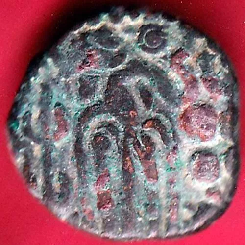 Ancient India Raja Raj Chola Chola Dynasty Octopus Man Rare Coin #Se41